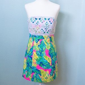 Lilly Pulitzer Strapless Dress SZ 00